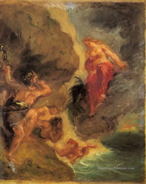  Lac Tableaux - Juno d’hiver et Aeolus romantique Eugène Delacroix